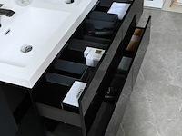 Badkamermeubel vonato, 2-persoons 120 cm, hoogglans zwart - afbeelding 6 van  9