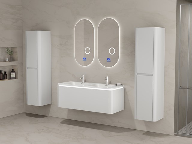 Badkamermeubel vonato, 2-persoons 120 cm, wit - afbeelding 1 van  5
