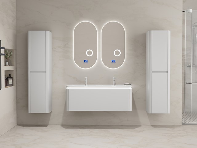 Badkamermeubel vonato, 2-persoons 120 cm, wit - afbeelding 2 van  5