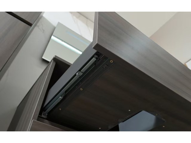 Badkamermeubel vonato, 2-persoons 130 cm, donker hout decor - afbeelding 12 van  12