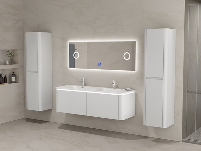 Badkamermeubel vonato, 2-persoons 140 cm, wit - afbeelding 1 van  5