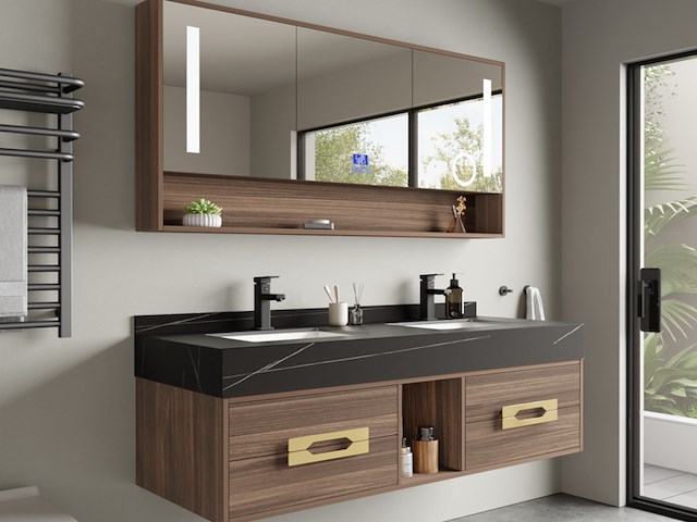 Badkamermeubel, vonato, ardène 150, hout decor - afbeelding 2 van  6