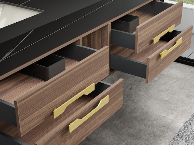 Badkamermeubel, vonato, ardène 150, hout decor - afbeelding 4 van  6