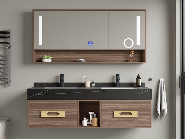 Badkamermeubel vonato, ardène 150, hout decor - afbeelding 1 van  6