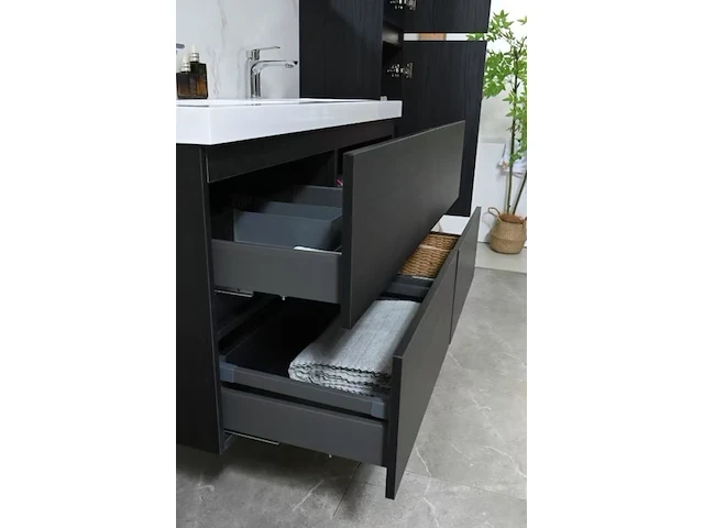 Badkamermeubel, vonato, calmwood 120, donker hout decor - afbeelding 7 van  10