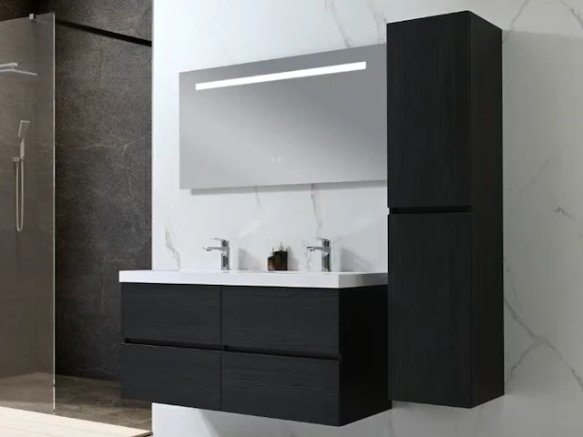 Badkamermeubel vonato calmwood 120 donker hout decor - afbeelding 1 van  10