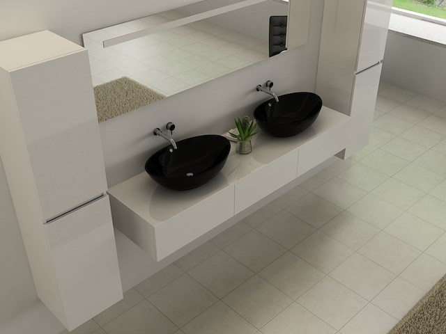 Badkamermeubel, vonato, classic 140, hoogglans wit - afbeelding 2 van  4