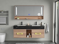 Badkamermeubel vonato, classic 150, donker hout decor - afbeelding 5 van  9