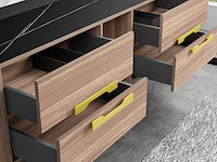 Badkamermeubel vonato, classic 150, donker hout decor - afbeelding 8 van  9