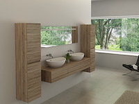 Badkamermeubel vonato, classic bl9, licht hout decor