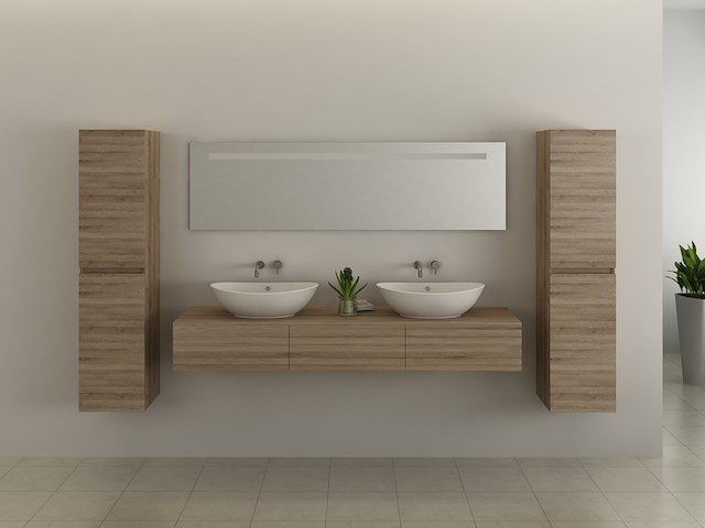 Badkamermeubel vonato, classic bl9, licht hout decor - afbeelding 2 van  5
