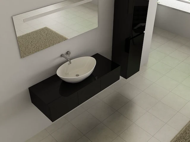 Badkamermeubel, vonato, compact 100, zwart - afbeelding 2 van  3