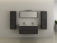 Badkamermeubel vonato, compact 120, zwart hout - afbeelding 2 van  9