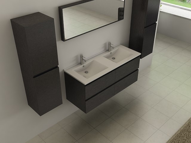 Badkamermeubel vonato, compact 120, zwart hout - afbeelding 3 van  9