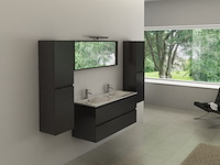 Badkamermeubel vonato, compact 120, zwart hout