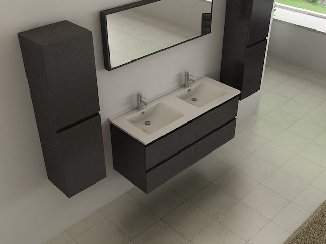 Badkamermeubel vonato, compact 120, zwart hout - afbeelding 3 van  9