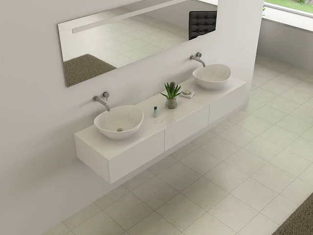 Badkamermeubel vonato, compact bl70, hoogglans wit - afbeelding 1 van  4