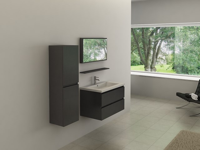 Badkamermeubel vonato, eco 80, antraciet - afbeelding 1 van  5