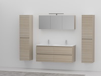 Badkamermeubel vonato, lagom 120, licht hout decor