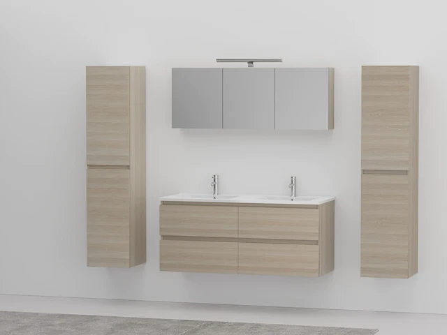 Badkamermeubel vonato, lagom 120, licht hout decor - afbeelding 6 van  6