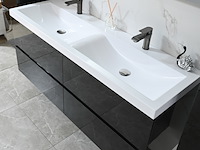 Badkamermeubel vonato, lucente 145, hoogglans zwart - afbeelding 3 van  8