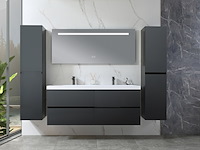 Badkamermeubel, vonato, lucente 145, hoogglans zwart - afbeelding 1 van  8