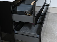 Badkamermeubel, vonato, lucente 145, hoogglans zwart - afbeelding 7 van  8