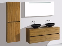 Badkamermeubel vonato, lugano 130, licht hout decor - afbeelding 3 van  11