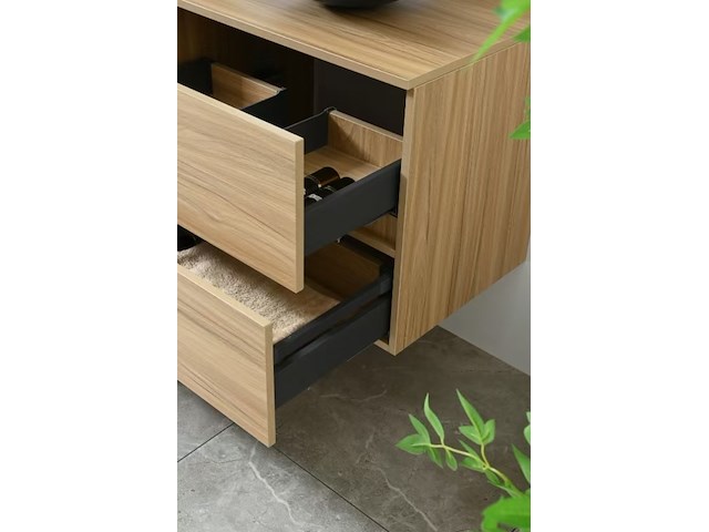 Badkamermeubel, vonato, lugano 130, licht hout decor - afbeelding 11 van  11