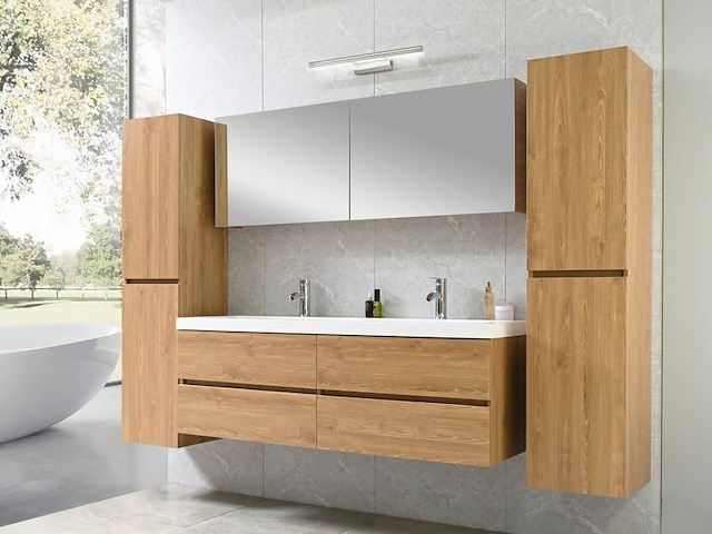Badkamermeubel vonato, luxury 0, hout decor - afbeelding 5 van  12