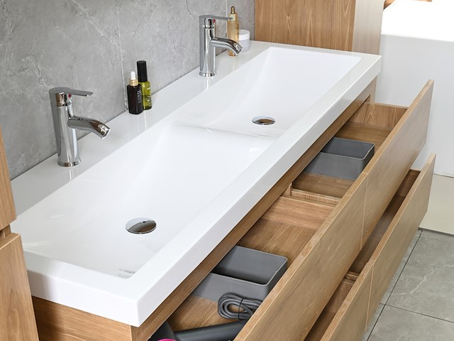Badkamermeubel vonato luxury 0 hout decor - afbeelding 3 van  12