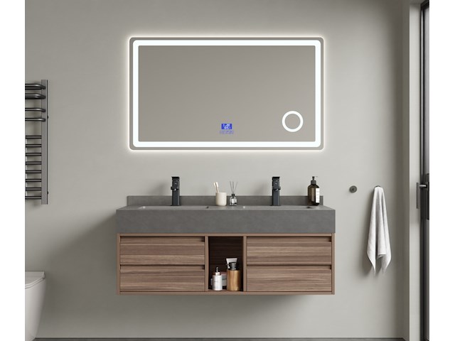 Badkamermeubel, vonato, luxury 100, donker hout decor - afbeelding 6 van  8