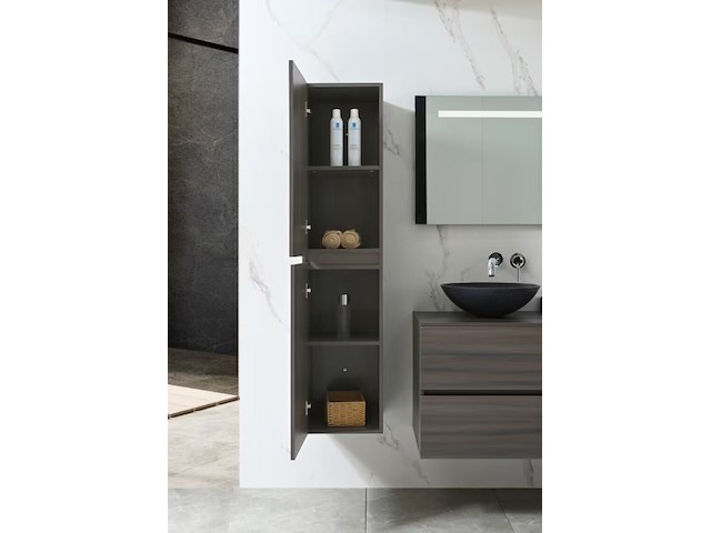 Badkamermeubel vonato, modena 130, donker hout decor - afbeelding 2 van  12