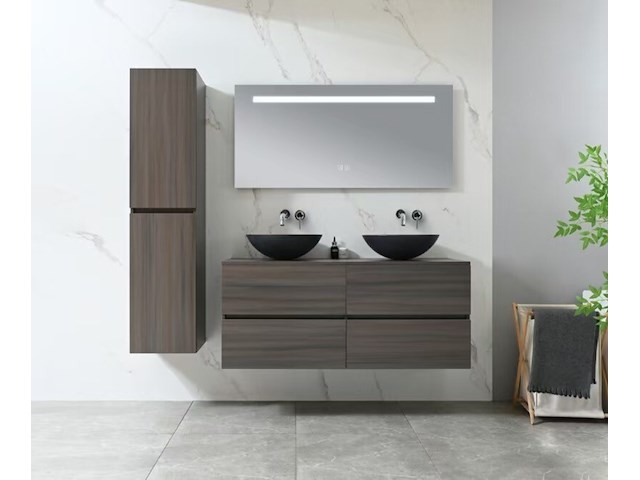 Badkamermeubel vonato, modena 130, donker hout decor - afbeelding 5 van  12