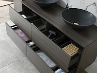 Badkamermeubel vonato, modena 130, donker hout decor - afbeelding 8 van  12