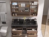 Badkamermeubel vonato, modular 110, donker hout decor - afbeelding 3 van  4