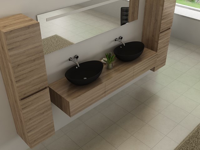 Badkamermeubel, vonato, modular 120, licht hout decor - afbeelding 3 van  5