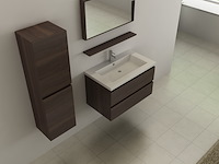 Badkamermeubel vonato, modular 130, donker hout decor - afbeelding 3 van  4