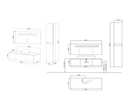 Badkamermeubel vonato, modular 140, hoogglans antraciet - afbeelding 4 van  4
