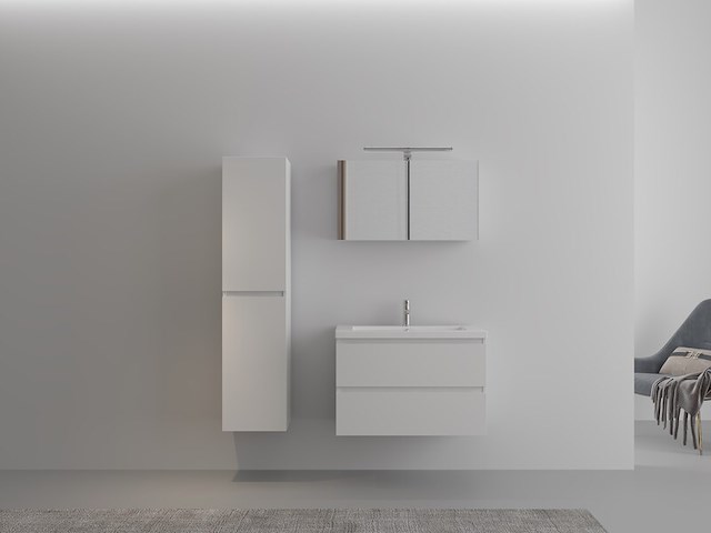 Badkamermeubel vonato, modular 90, hoogglans wit - afbeelding 2 van  4