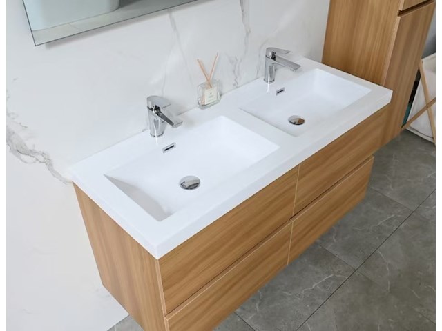 Badkamermeubel, vonato, naturis 120, licht hout decor - afbeelding 7 van  9