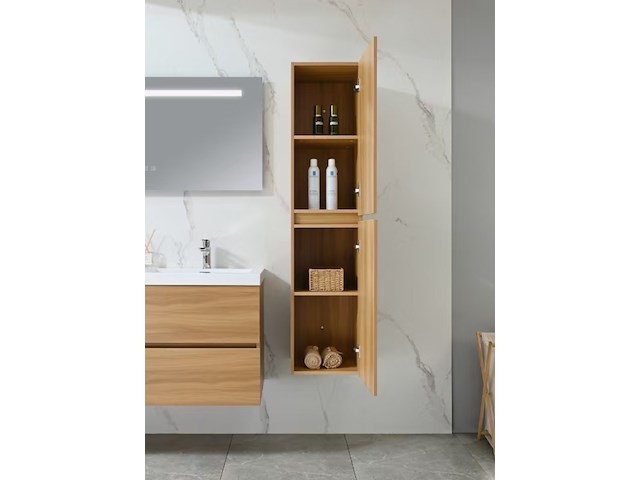 Badkamermeubel, vonato, naturis 120, licht hout decor - afbeelding 8 van  9