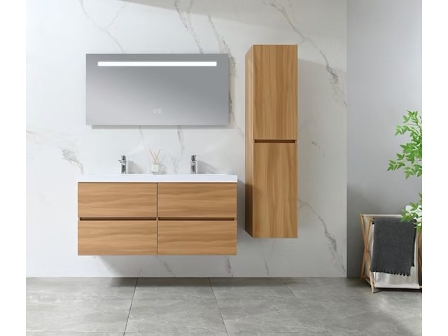 Badkamermeubel vonato, naturis 120, licht hout decor - afbeelding 2 van  9