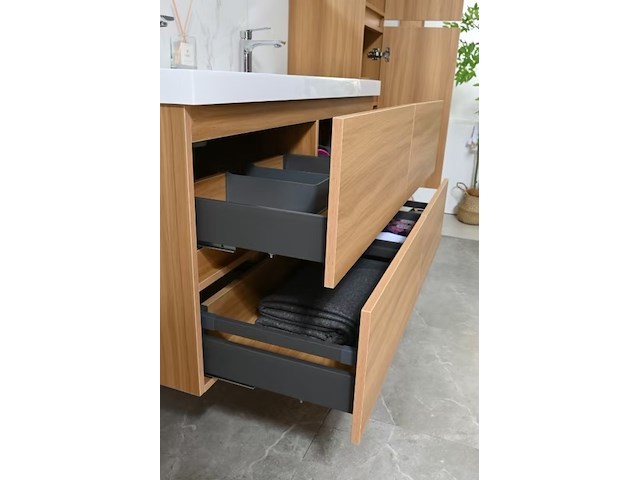 Badkamermeubel vonato, naturis 120, licht hout decor - afbeelding 8 van  9