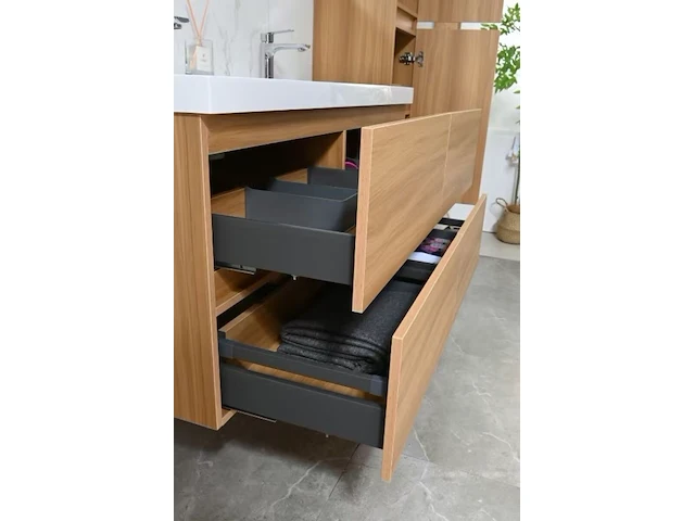 Badkamermeubel vonato, naturis 120, licht hout decor - afbeelding 7 van  9