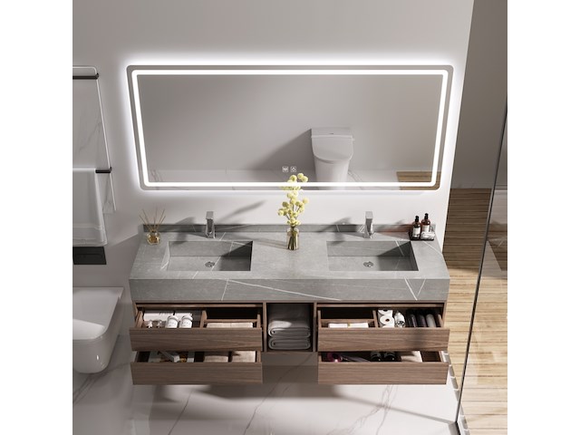 Badkamermeubel vonato, premium 120, donker hout decor - afbeelding 3 van  7