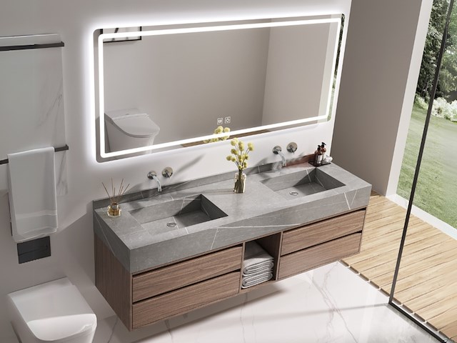 Badkamermeubel vonato, premium 120, donker hout decor - afbeelding 5 van  7