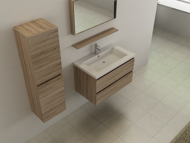 Badkamermeubel vonato, premium bl40, licht hout decor - afbeelding 4 van  4