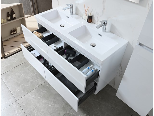 Badkamermeubel, vonato, zenlux 120, hoogglans wit - afbeelding 4 van  9