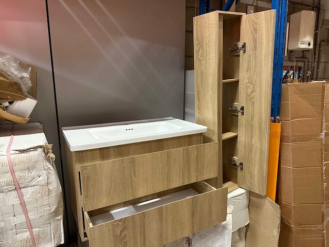 Badkamermeubelset 80 cm met kolomkast - afbeelding 2 van  8